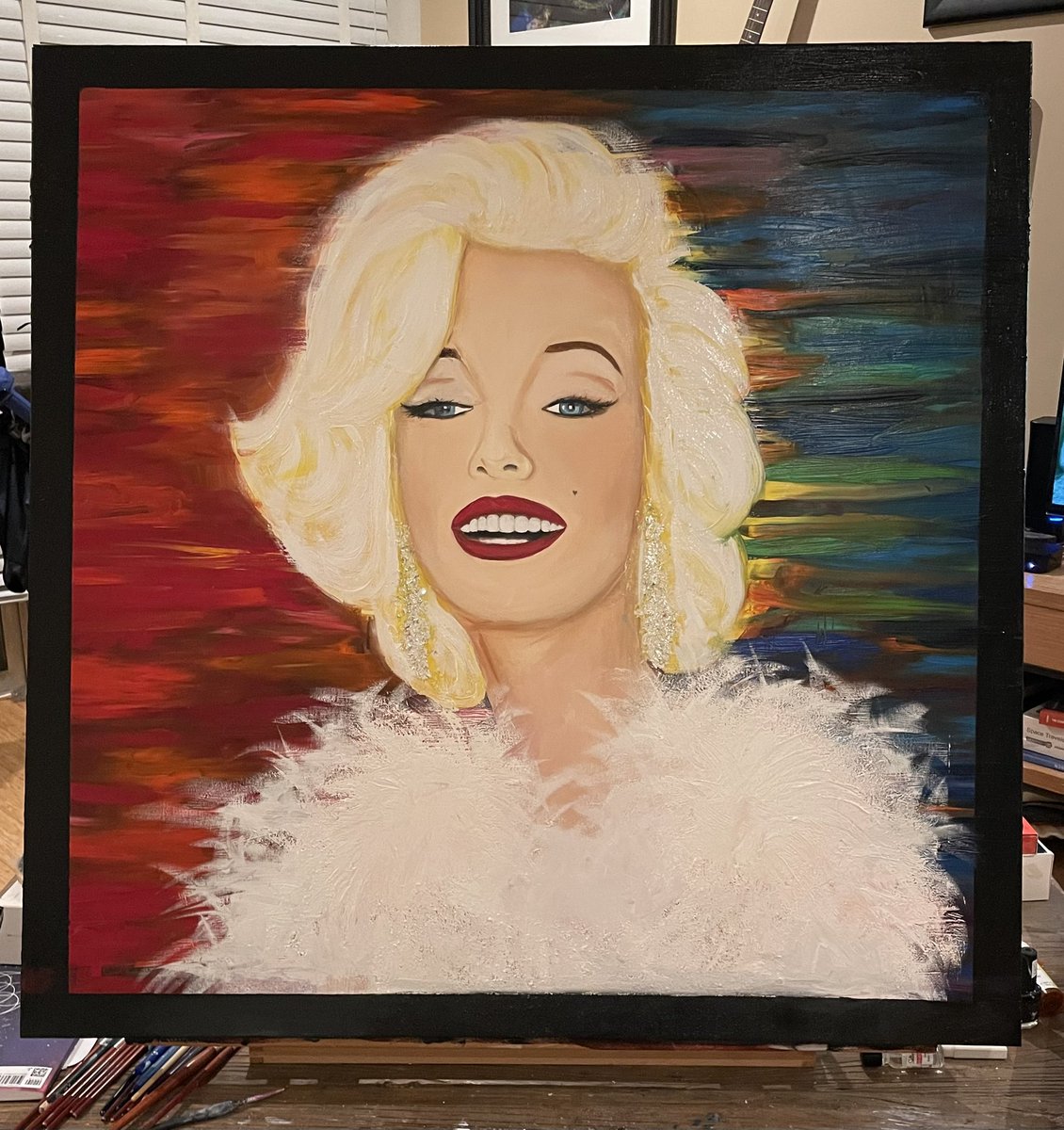 My #everhART #MarilynMonroe #pretty #woman #oilpainting