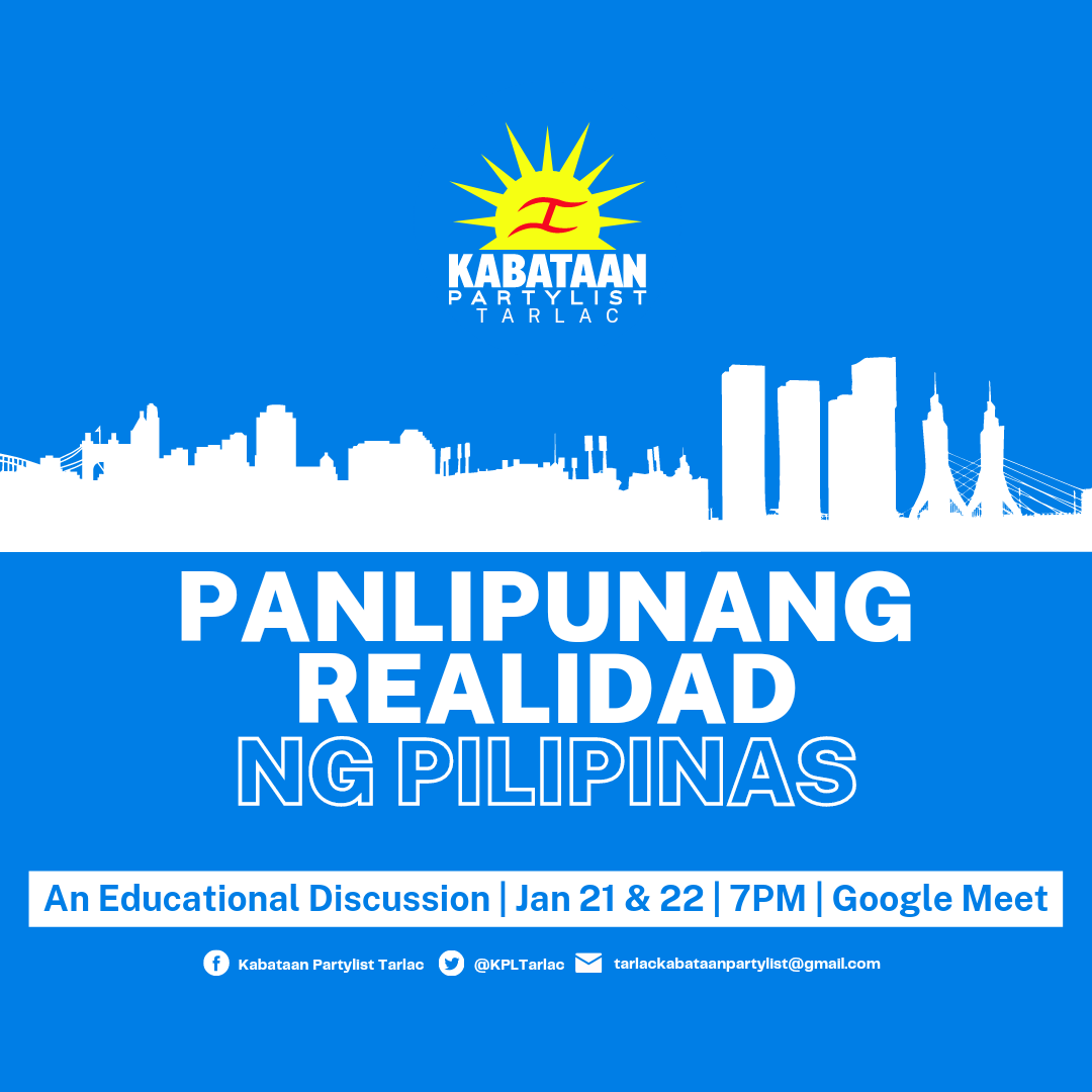 KPLTarlac's tweet photo. BACK 2 SCHOOL: BASIC MASS COURSES FEST

Laganap pa rin ang pananamantala sa mga aping sektor ng lipunan kaya lalo pa dapat manatili ang diwang palaban ng Kabataan para sa pagsulong ng mga batayang karapatan ng mamamayan!

Magrehistro na rito: https://t.co/eMZABZarsi https://t.co/JgXLOhtpYc