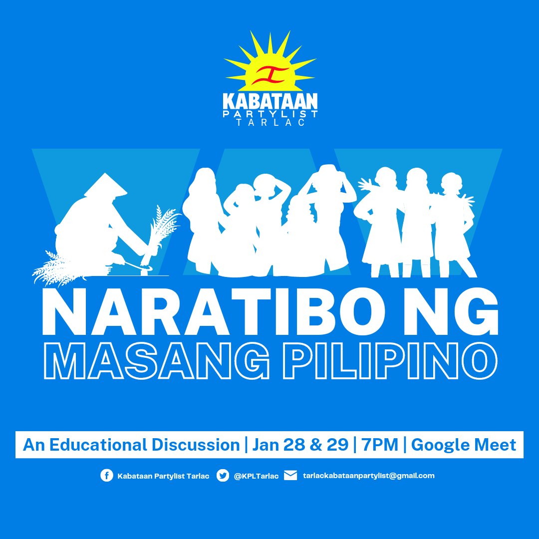 KPLTarlac's tweet photo. BACK 2 SCHOOL: BASIC MASS COURSES FEST

Laganap pa rin ang pananamantala sa mga aping sektor ng lipunan kaya lalo pa dapat manatili ang diwang palaban ng Kabataan para sa pagsulong ng mga batayang karapatan ng mamamayan!

Magrehistro na rito: https://t.co/eMZABZarsi https://t.co/JgXLOhtpYc