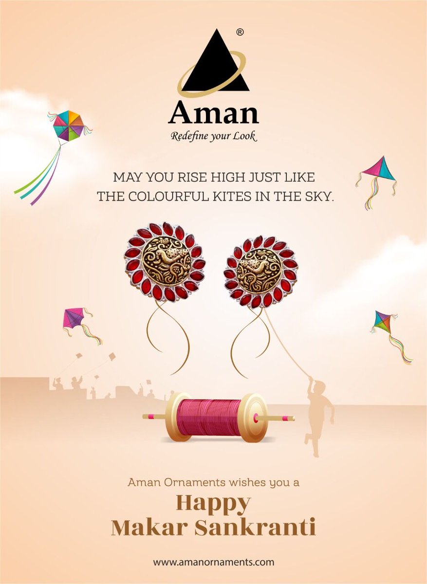 May we all be blessed with joy and prosperity on this Makar Sankranti. 
Wish you a Happy Makar Sankranti 🪁🪁 from team Aman Ornaments.
#AmanOrnaments #HappyMakarSankranti #makarsankranti2023 #pongal #pongalcelebration #kites #happiness #kitefestival #SilverJewellery #NewYear