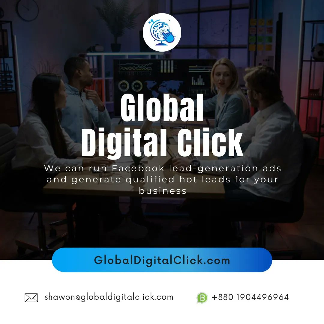 If you want to drive more traffic to your website, local businesses and reach a real audience for your products through Facebook ad campaigns. The  Global Digital Click is the right place to get profitable services with high traffic as per your requirement. 
#globaldigitalclick