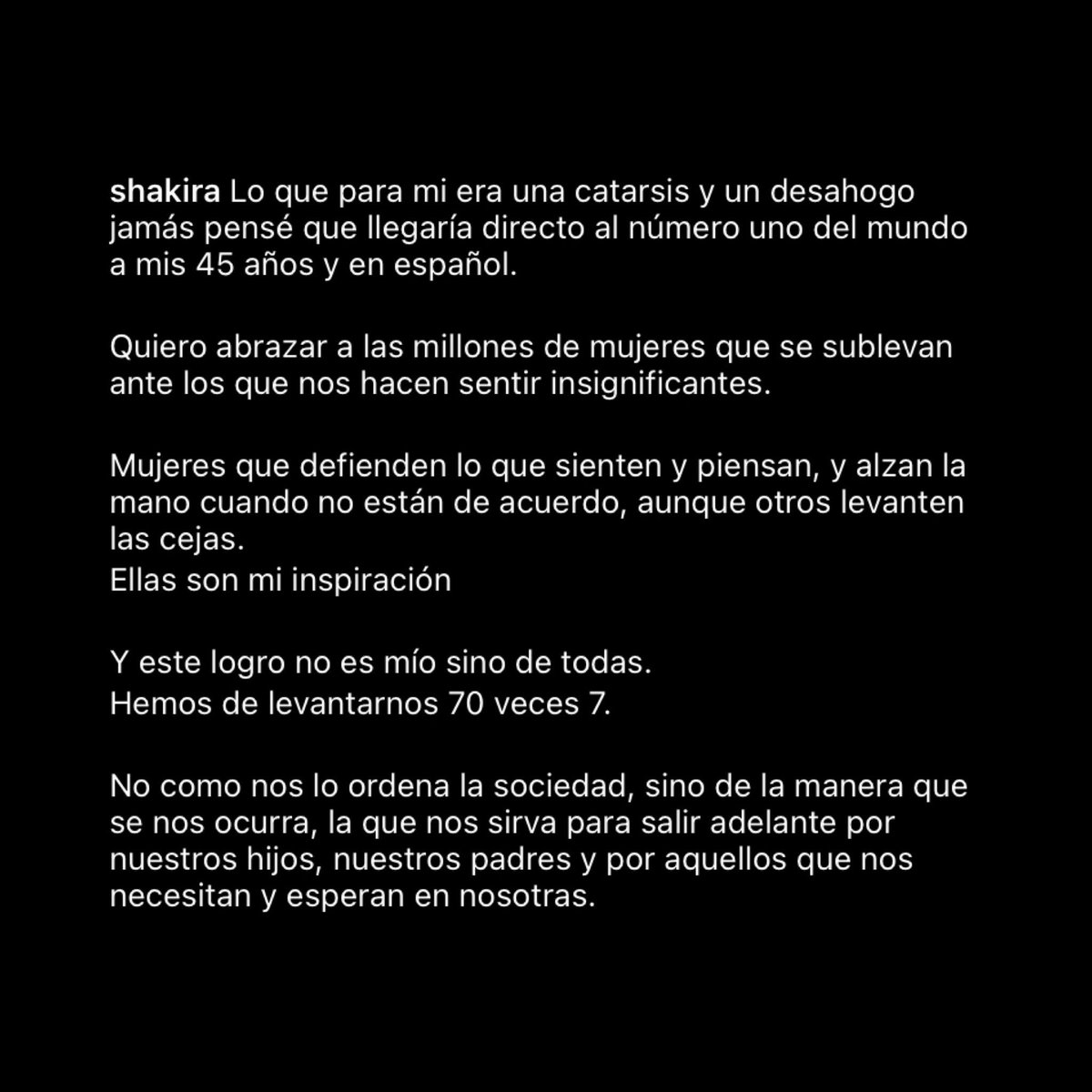 oscba1's tweet photo. Maravilla lo que ha dicho Shakira❤️ https://t.co/rSyXkeSGNT