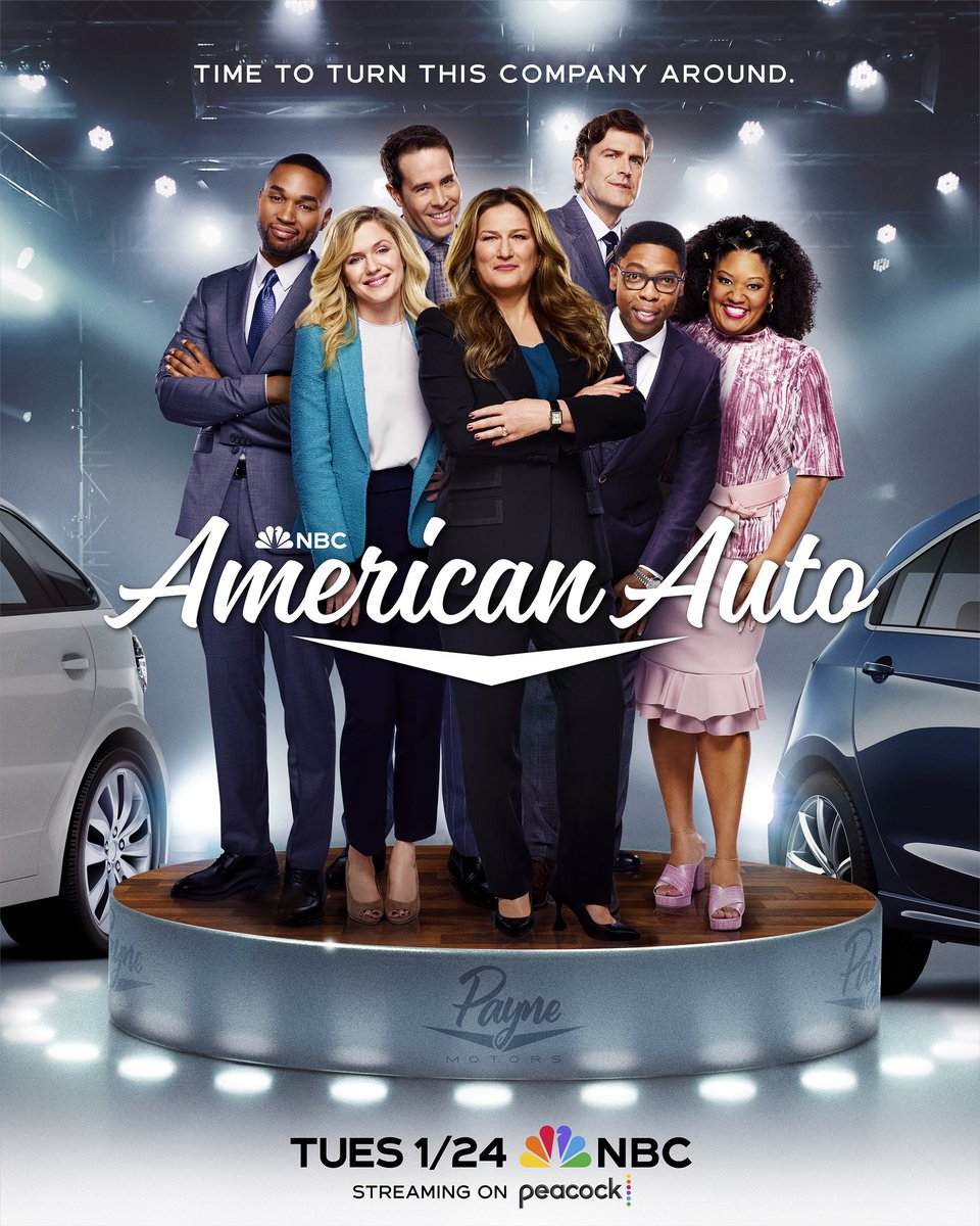 AnaGasteyer's tweet photo. Season 2 is here Jan 24!!! #AmericanAuto @nbc 8:30 Tuesdays https://t.co/kZtWihHYAp