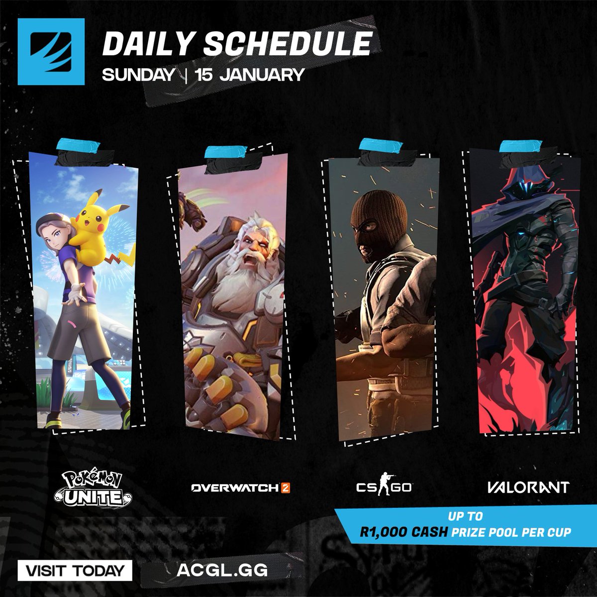 AfricanGaming's tweet photo. π
Sunday offers eight different cash cups starting at 14h00.
π° Up to R1,000 cash prize pool.
βοΈ Choose your title and sign up π for free here: https://t.co/2wjHldsWLj
#CODZA #RLZA #FIFAZA #FGCZA #OverwatchZA #CSGOza #ValorantZA #esports #esportsZA #AfricanEsports https://t.co/KMxNNbHTX4