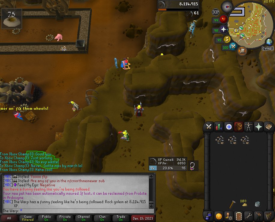 WarpRs's tweet photo. Got the Mining Pet today while at work :] 

#Runescape #OSRS #Mining #Pet #MaxGrind https://t.co/ih0f0SYsNB