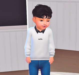 SO... I was bored in the sims and decided to edit one of the toddlers in one of my save files. This here is baby Jaylen, and he's such a cute clingy sweet little toddler. 🥺 Pose Animation By @KatverseCC #ShowUsYourSims