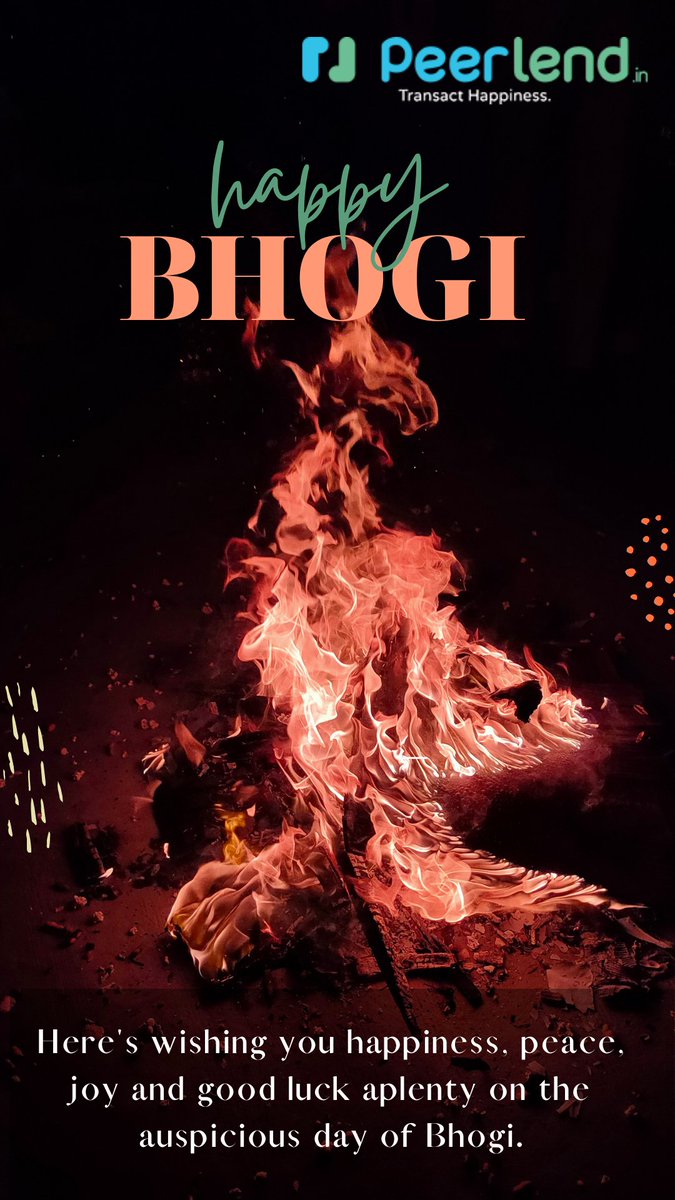 PeerLend_IN's tweet photo. Happy Bhogi!
#bhogi #festival #sankranti #india #culture https://t.co/pvqamRUe1P