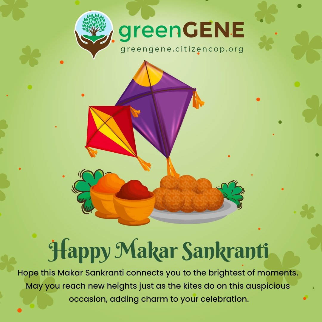 greenGENEIndore's tweet photo. May no kite ever cut you, may the string of faith never break, and may you touch all the success in life, like a kite touches the heights of the sky. Best wishes for Makar Sankranti!🌻🧵

#makarsankranti2023 #wishes #festiveseason #happymakarsankranti
#sankranti #makarsankranti https://t.co/7Nigjls0w2