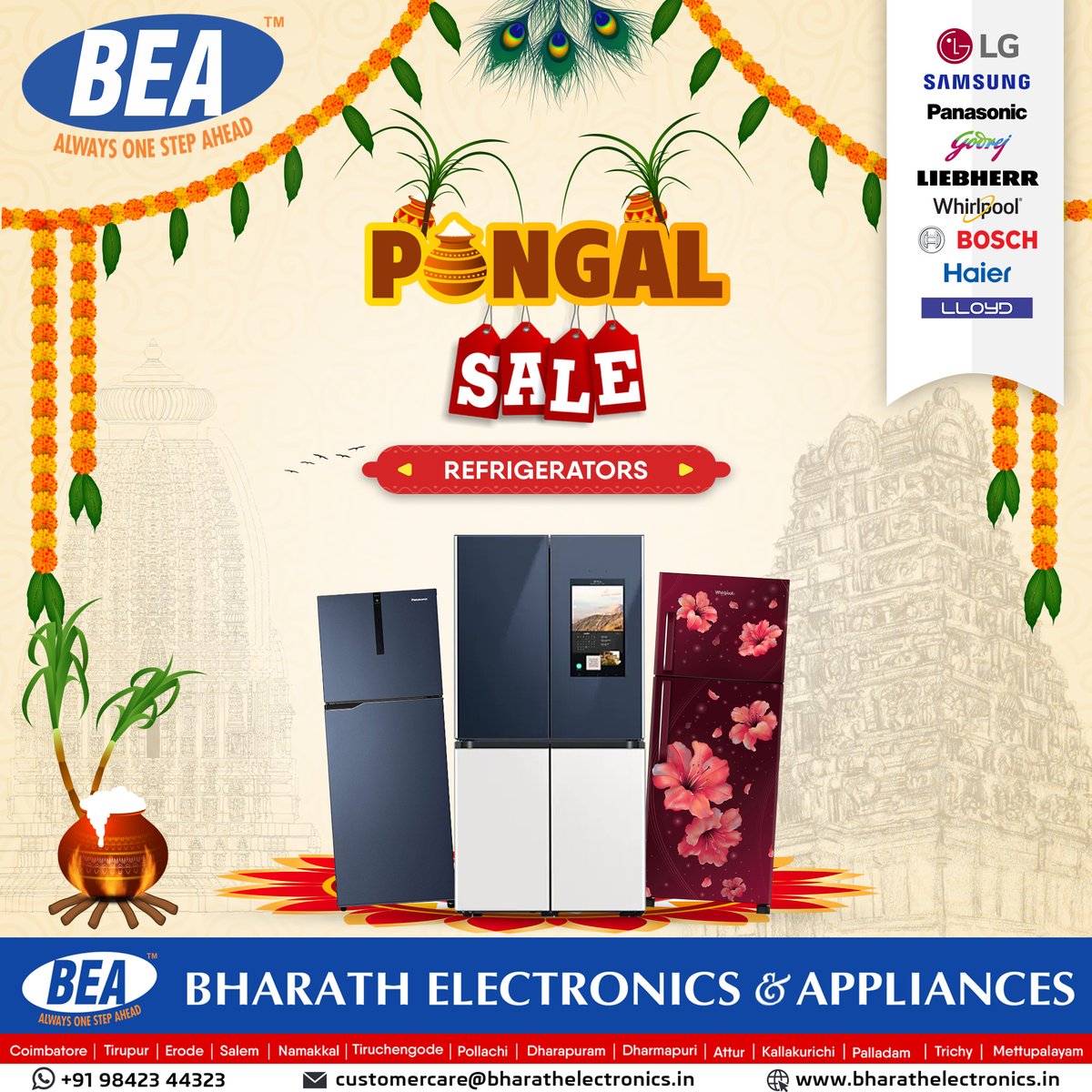 bharath_bea's tweet image. Big Offers! Bigger Celebrations!🤩
Unbeatable Prices on this Pongal Mega Sale @bharath_bea!

Let us celebrate Pongal with our BEA Special Offers!

📞:9842344323
WhatsApp linkto.contact/BEA-WhatsApp

#BEA #BEAPongal #BEAPongalSeasonalsale #PongalSpecialSale #Pongalsale #PongalMegasale