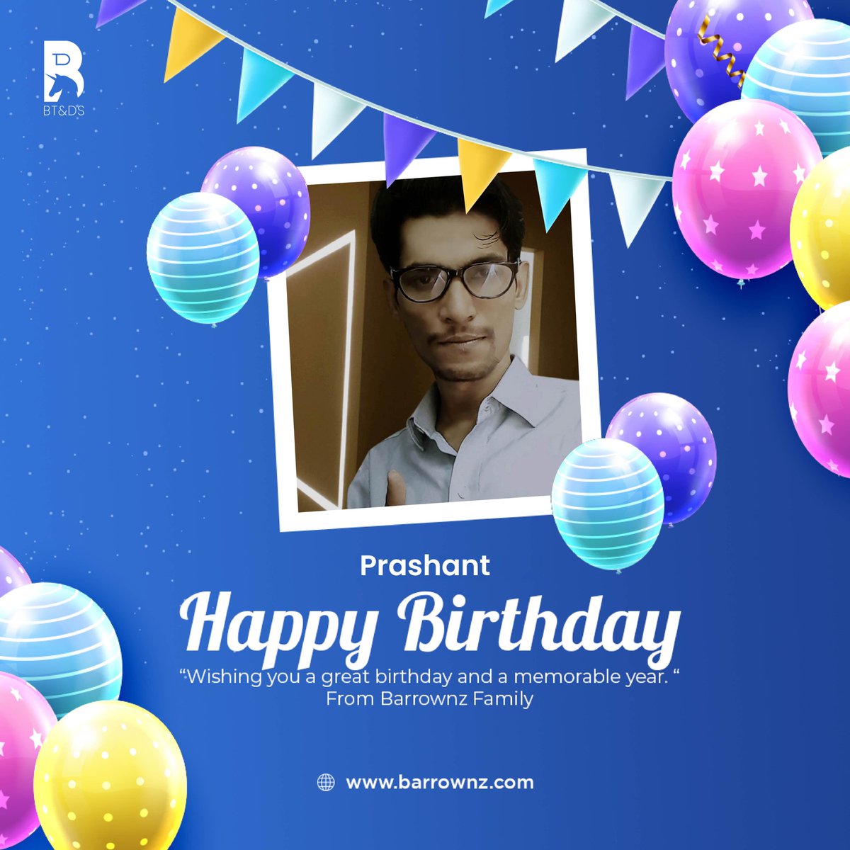 btdspl's tweet photo. Happy birthday Mr. Prashant Kumar

We wish you have a fantastic day and a fantastic year to come...

#employeebirthday #birthday #Celebrate https://t.co/cbFRQRXVXM