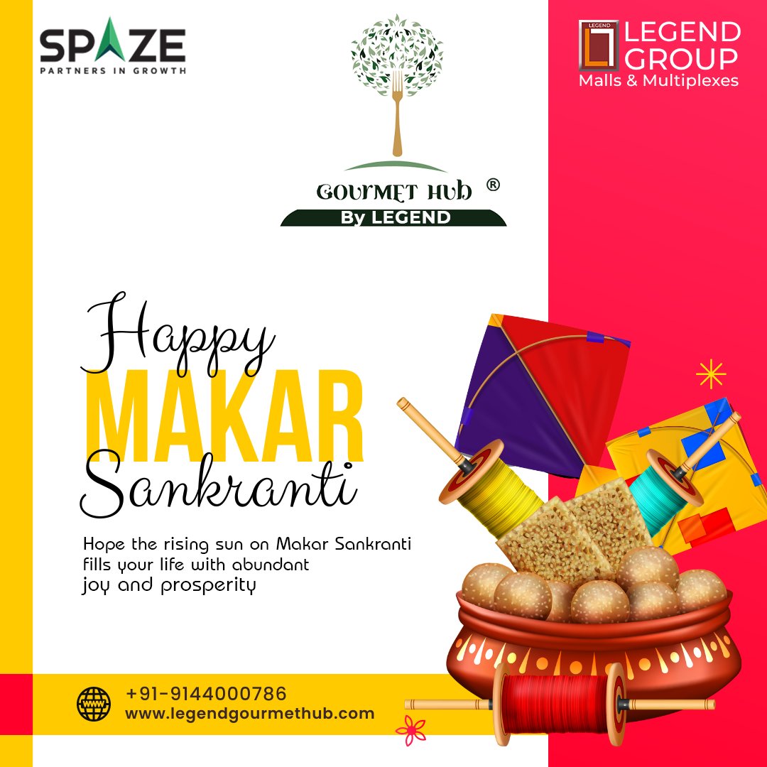 GourmetHub's tweet photo. Hope the rising sun on Makar Sankranti fills your life with abundant joy and prosperity. Happy Makar Sankranti to everyone from Team Legend Gourmet Hub.
.
.
.
.
.
.
.
.
.
.
#Gourmethub #makarsakranti #joy #prosperity #success #life #wishes https://t.co/GKJIYi1t8o