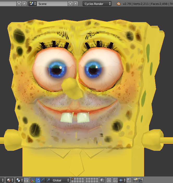 beckwreckham's tweet photo. texture painting practice with The Box Man. poorly uv unwrapped, hence the breakages and inconsistent resolution. model is from #bfbb. all painted by hand; no clone tool or photo texturing. hard stuff, but lots of fun
#spongebob #sbsp #battleforbikinibottom #blender3d #heisready https://t.co/OaKJXQWk5e