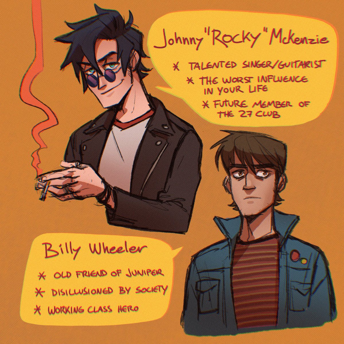60s-70s au rocky and billy for rp purposes....hello yes i have ocs 
