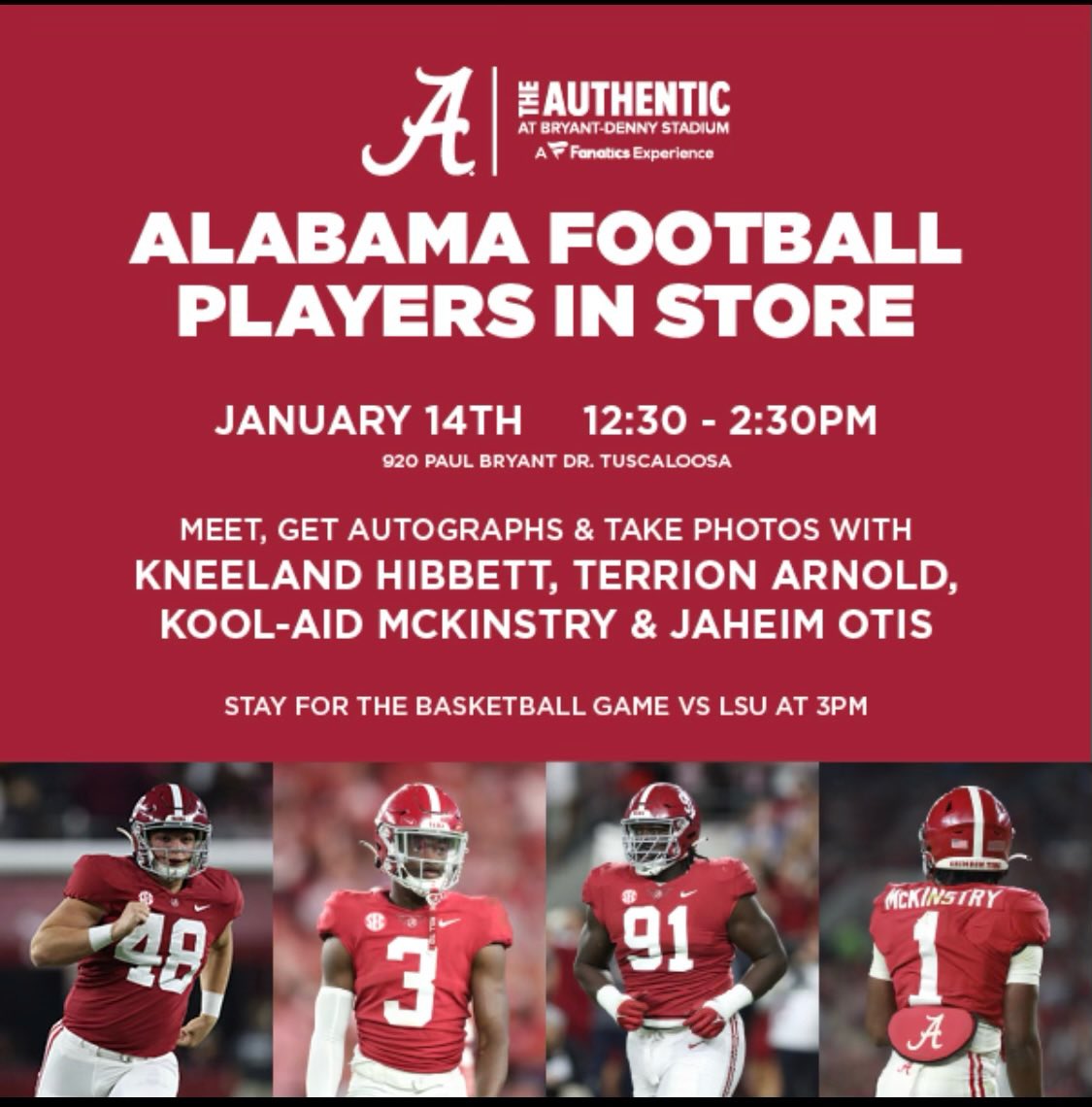 Come out and show your love for the Tideeeee .,. #RollTide