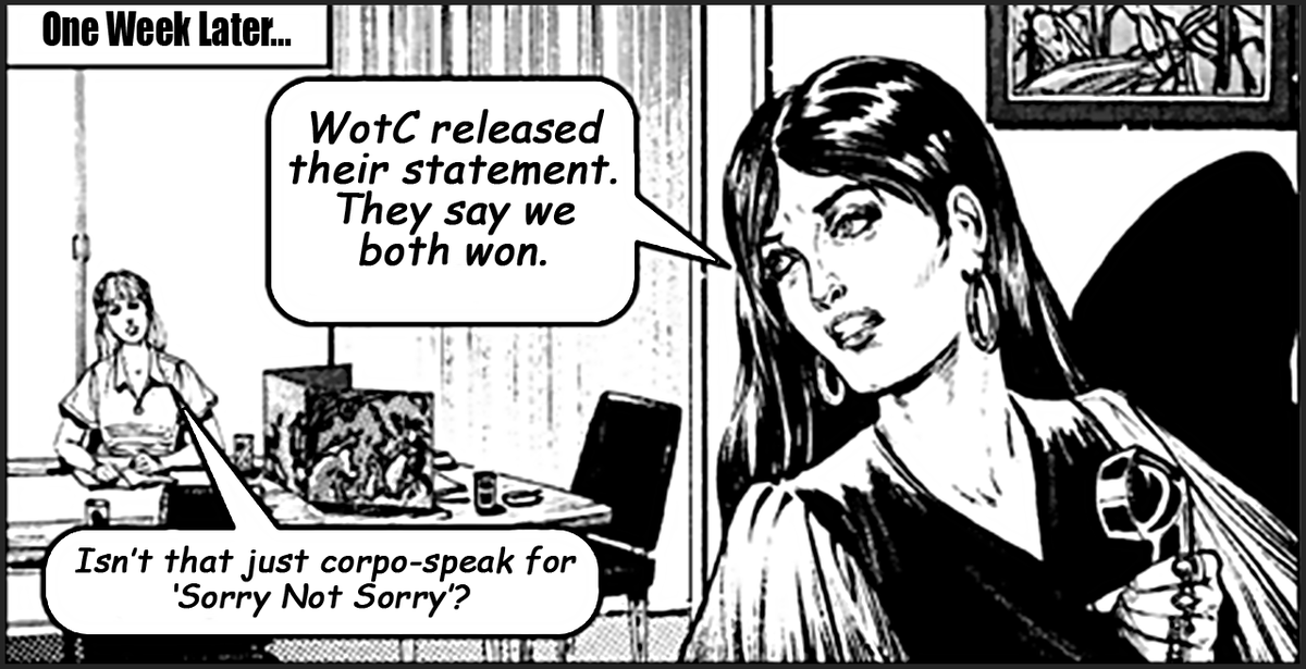 I'm still unable to get over that line.
With whatever ORC license Paizo, Chaosium, and all the other companies are planning together, please have the final line be, "You won—and so did we."