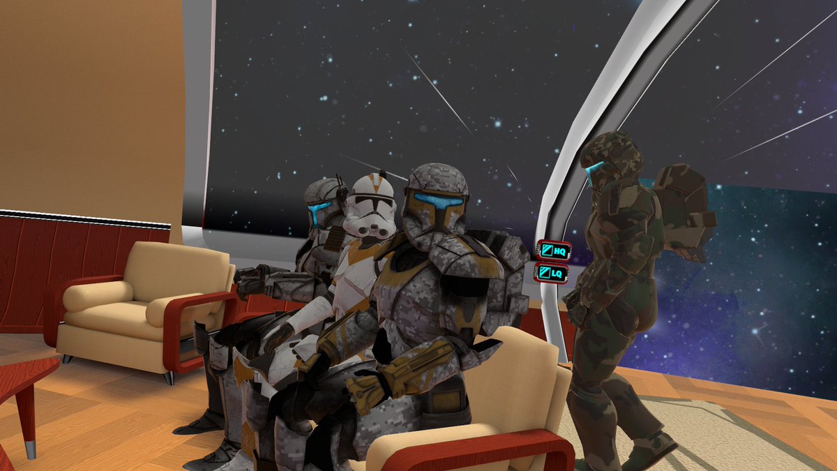 GalacticVrc's tweet photo. 4 Commandos, 1 reg. What will they do? 👀

Link to our server:
https://t.co/PPVdzfLjHM
#GROVRC #CloneWars #StarWars #VR #VRChat #CloneWarsmeme https://t.co/lMPZ744T52