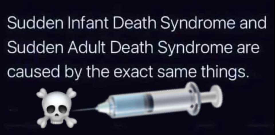 HighlandsScott's tweet photo. The undeniable truth unfolding in real time is these vaccine induced “cardiac events" will be the new normal &amp; termed "Sudden Adult Death Syndrome or S.A.D.S. 

We also have Sudden Infant Death Syndrome or S.I.D.S. 

THE RELATIONSHIP TO BIG PHARMA  EXPERIMENTATION IS UNDENIABLE! https://t.co/2dkPOL76Tm