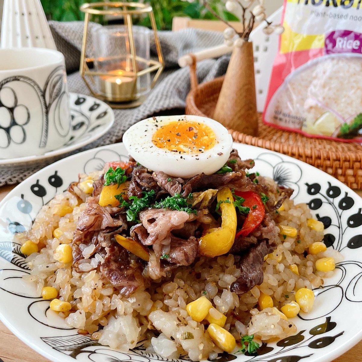 721Aymi's tweet photo. ナカキ食品株式会社さまの『ナカヌードル ライススタイル』を使ってチャーハンを作ってみました😋見た目はお米ですがこんにゃくライスなのでカロリーや糖質はしっかり抑えられます✨
#ナカヌードル　#ナカキライス #こんにゃくライス #糖質カット #ダイエット #コエタス #PR https://t.co/40CM4aiokL