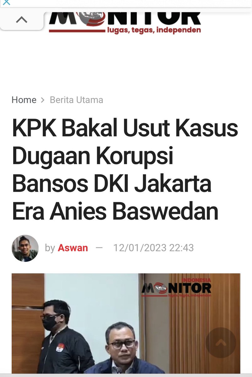 daniel_soritua's tweet photo. Kalau tidak salah judul dikasus formula e "mengendus" dan "mencium", dan saat ini dikasus bansos "menyorot" dan "mengusut".

Yuk belajar mengenal Bahasa Indonesia lebih dalam bersama @KPK_RI https://t.co/roVWFW6FHP