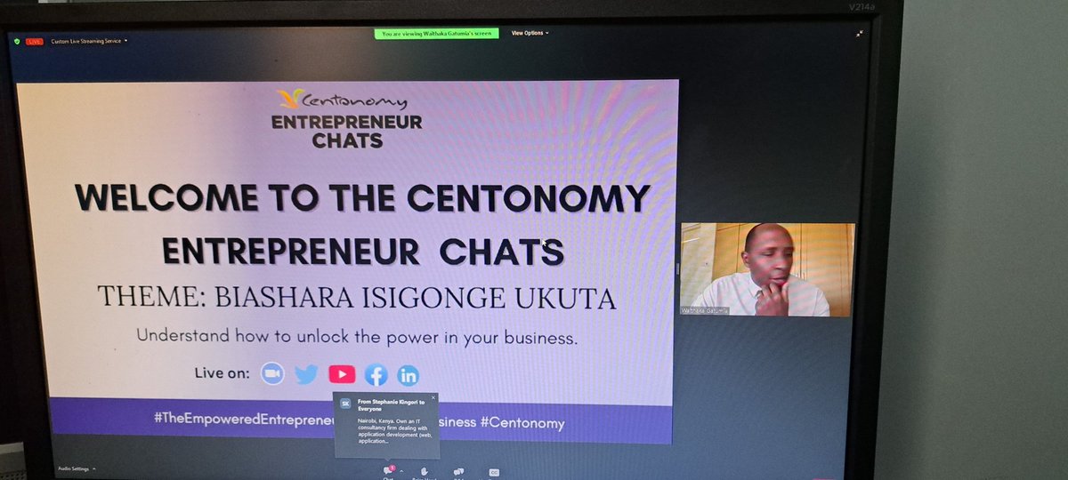 EricMahasi's tweet image. Attending Biashara Isigonge Ukuta by @Centonomy. Very excited to learn from great minds and to understand how to unlock the power of my business. 
#TheEmpoweredEntrepreneur #GrowYourBusiness #Centonomy