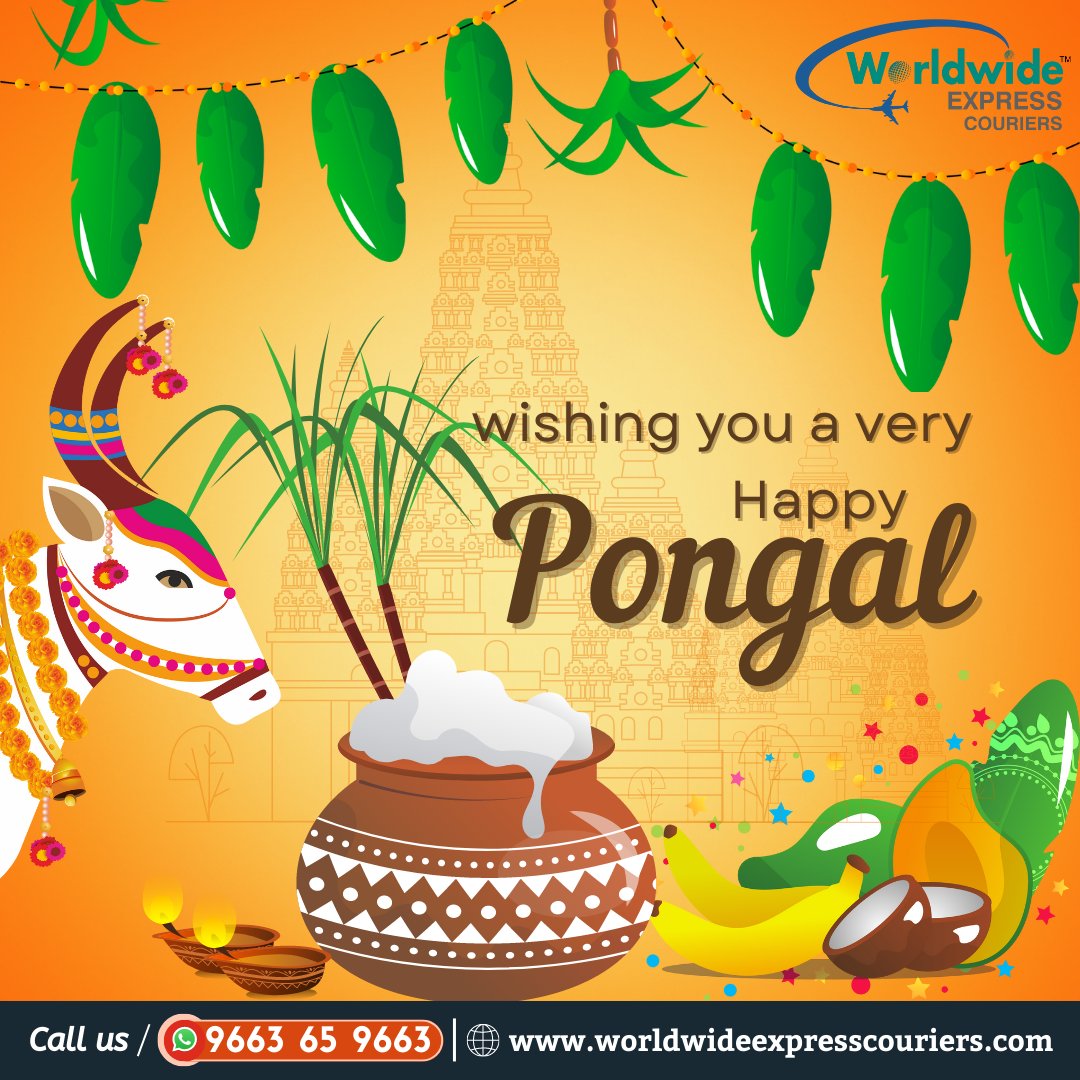 WWEC_INDIA's tweet photo. May this Pongal bring you joy, prosperity, and happiness!

#Pongal2023 #Pongal #worldwideexpresscouriers #wwec_india #pongalcelebration https://t.co/MWIj0Xxt72