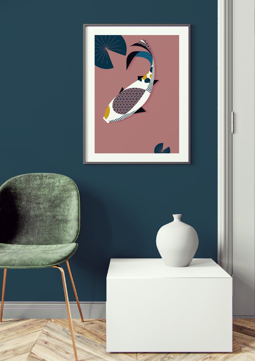 ms_wynnit's tweet photo. Check out my graphic illustration of a koi fish created as an art print - commissioned by a client. https://t.co/9iVhTMYTkR #illustration #graphicart #graphicdesign #koiart https://t.co/B0Tr6gwQJ6