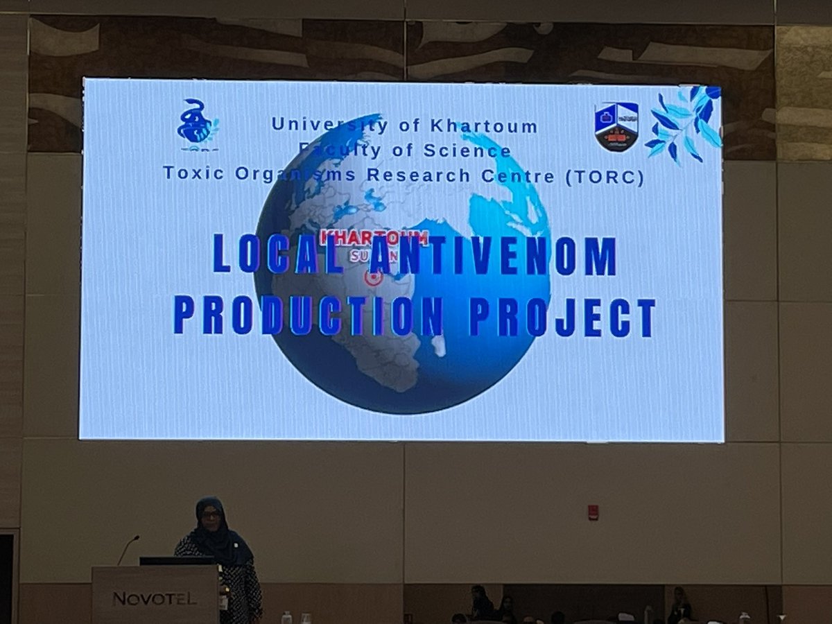 Dr Rania Baleela, Director of the Toxic Organisms Research Centre (University of Khartoum) presenting <a href="/MENATOX/">MENATOX</a> in Abu Dhabi on the Scorpion Antivenom Project in Sudan #scorpions #Sudan #TORC <a href="/raniabaleela1/">raniabaleela</a> #MENATOX2023