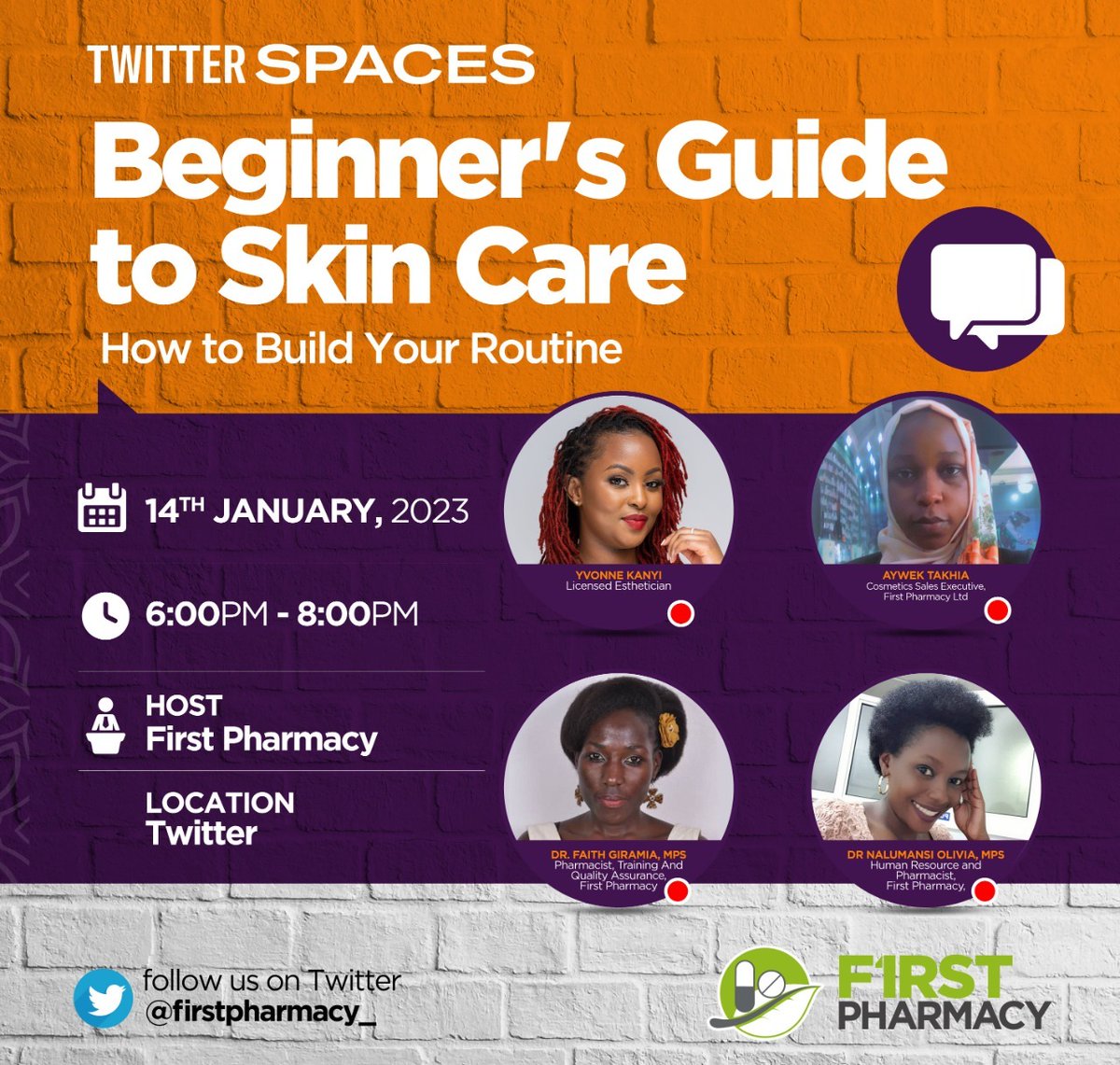 FirstPharmacy_'s tweet photo. Can't wait for this evening!
Get ready to improve or build a skin care routine that will work for you🤩 🤩 🤩
Join the conversation to learn more on Skin Care, this Sat, 14th Jan from 6:00pm to 8:00pm using this link https://t.co/FqVFLh4wEQ
#FirstPharmacyHealthTalks #SkinCare https://t.co/9JYXkQSgPy