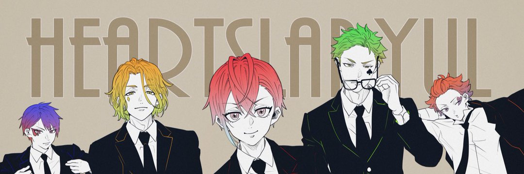 multiple boys 6+boys green eyes blue hair red hair male focus jewelry  illustration images