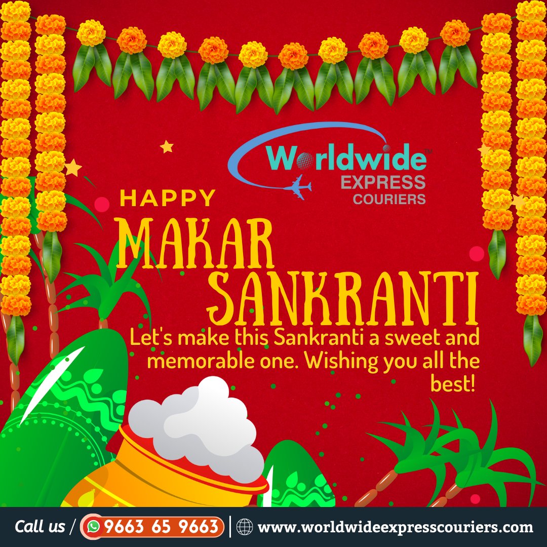 WWEC_INDIA's tweet photo. May this Makar Sankranti bring you joy, prosperity, and good health.

#makarsankranti #sankranti #happymakarsankranti #happysankranti #makarsankranti2023 #makarsankranti2023 #makarasankranti #worldwideexpresscouriers #wwec_india https://t.co/OvrgqFZ5zv