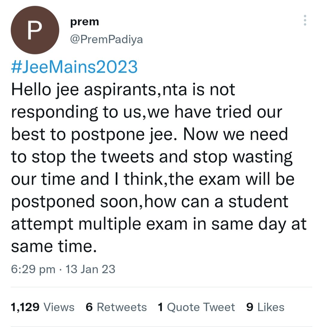 Akritisingh0969's tweet photo. @PremPadiya @chhatria_ju Sir,aap tweet kyu delete kiye...aap NTA se ho kya ..?plz reply 🥺🥺we are suffering from huge mental stress https://t.co/hJfGqcceH2