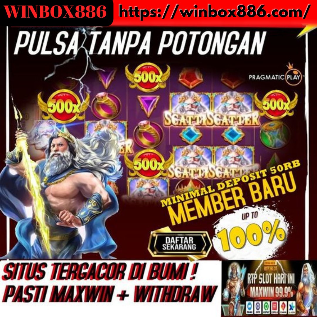 gacor_ini's tweet photo. Cari Bonus 100%? Pastinya hanya di Winbox886!
Klaim bonus nya sekarang juga!
Dapatkan promo dan bonus lain nya!
Ayo Daftarkan sekarang juga!!
https://t.co/VLfCeZt609

https://t.co/G6Ph6mXiWq | 12shio-
https://t.co/e3kQWwJyv1 https://t.co/cuQ4ZLmGgp