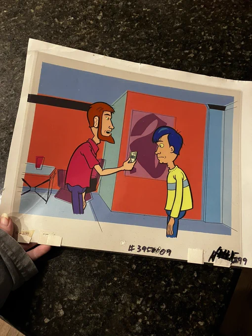 Sorry but I'm never gonna shut up about how I actually won a Mission Hill cel at a screening tonight 
