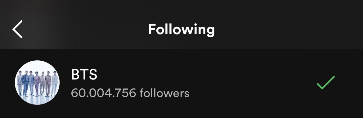 btschartdata's tweet photo. BTS has surpassed 60 million followers on Spotify! https://t.co/2xDi4VnSQs