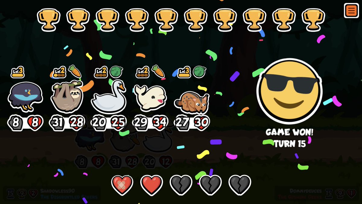 Shadowplay6861's tweet photo. Ahh… so close. But it was my first ever sloth victory! 😎 https://t.co/F8Es0GcGWA