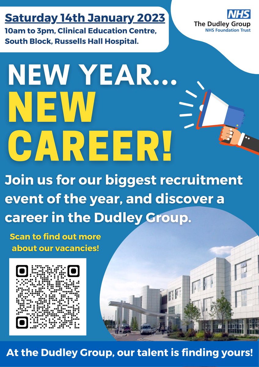 Kazbrogan's tweet photo. Excited this morning! On my way to @DudleyGroupNHS to support our fantastic recruitment event and hopefully talk to lots of people about what it feels to work at the Trust.
@Helen_Bromage
@KarenLe08016942
@DudleyVacancies
#newyearnewcareer
#russellshall
#recruiting https://t.co/kraENk9Ob3