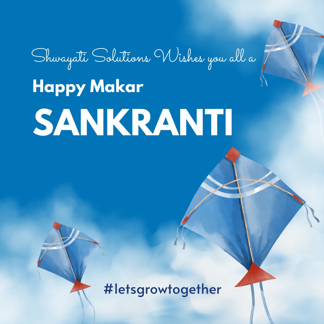 shwayati's tweet photo. Team Shwayati Solutions wishes you all a very Happy Makar Sankranti.

May you soar high and achieve all the goals in life..

#sankrantipost #makarsankranti2023 
#makarsankrantipost #shwayatiforngos #shwayatisolutions #letsgrowtogether #higherfasterstronger #ss2023 https://t.co/pH3x7TxD3P
