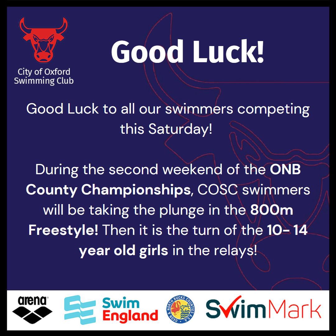COSCSWIM's tweet photo. COSC are ready to welcome all the swimmers and clubs to the second weekend of the Oxon & North Bucks Swimming at our home pool Leys Pools and Leisure Centre⭐️Best of luck!!! #arena #swimcompetition #swimsquad #swimtime https://t.co/sHaq825UnS