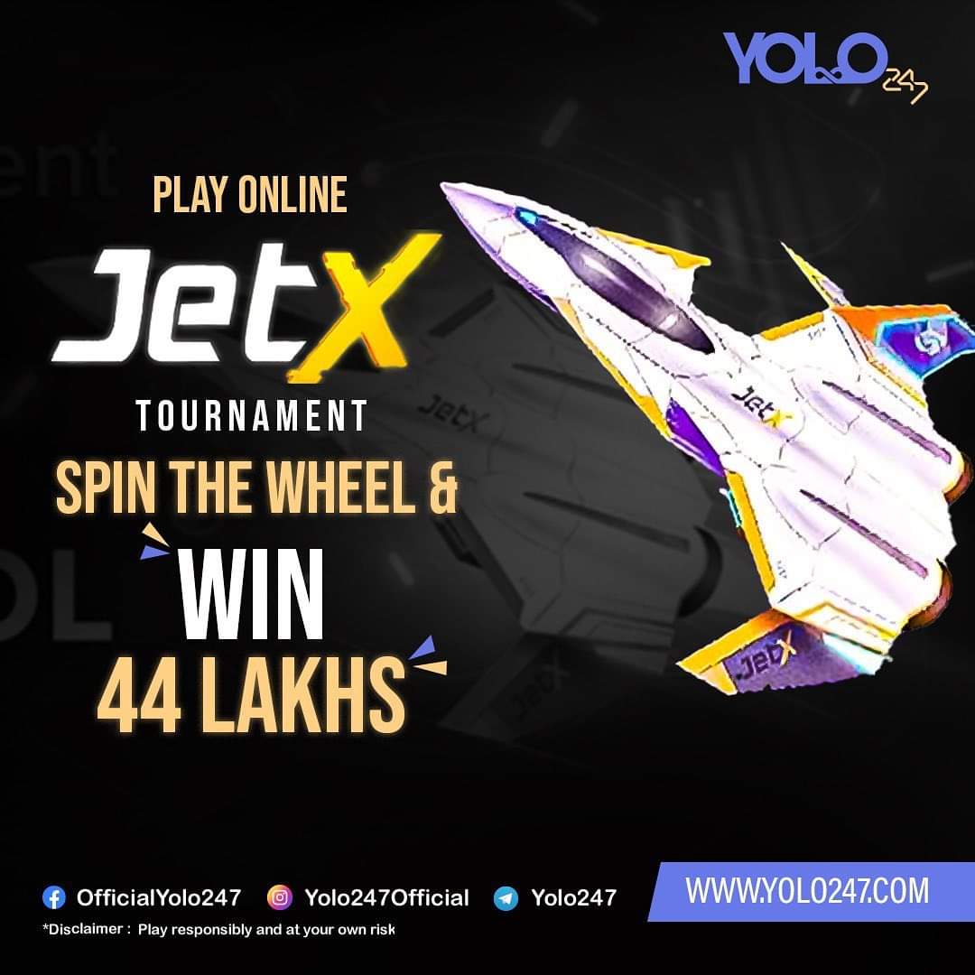 Yolo247Official's tweet photo. 10 days of JetX tournament is live now. 14th Jan to 24th Jan.
‘Fly-spin the wheel-fly’ and you could be one of the lucky 500 winners with a pool prize of Rs. 44 lacs!
#jetx #yolo247 #smartsoftgaming https://t.co/HSplFqEzUQ