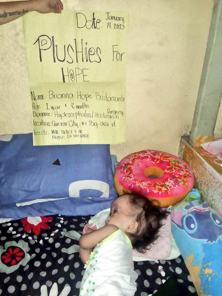 PlushiesForHope's tweet photo. Goodafternoon, baka po meron willing magbigay expenses ni baby. Operation nya po today (ETV Procedure)

Need help for milk,diaper while staying at the hospital

Milk: Nido 1-3
Diaper: EQ Dry Large https://t.co/hk0EJMObPz