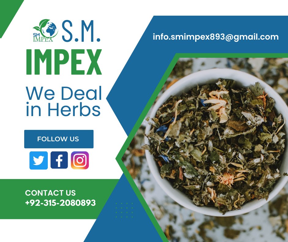 Herbs: Nature's Healthiest Secret.

We deal in Herbs.
For more information
+923152080893
info.smimpex893@gmail.com
.
.
.
#herbalife  #Herbal  #herbs  #herbalifenutrition  #herb #HerbalMedicine #herbalifestyle #herbalist