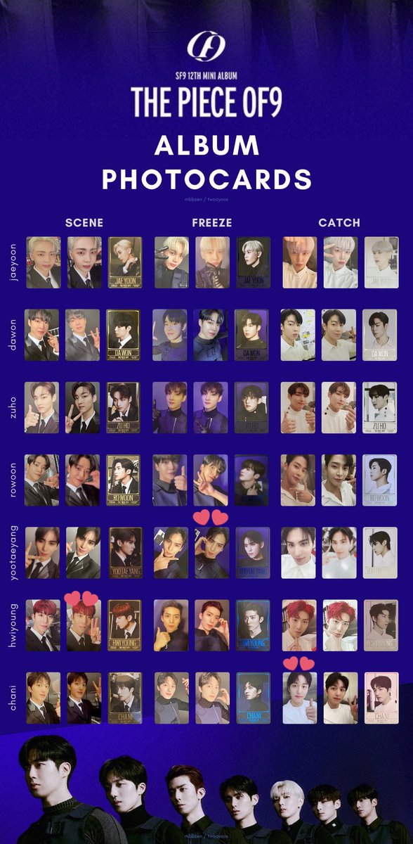 SF9 미니 12집 포카 교환 구해용

저 사진 속 하트 스티커
판타지 사진 속 모든 상혁

#sf9 #영빈 #인성 #재윤 #다원 #로운 #주호 #태양 #휘영 #찬희 #포카교환 #양도