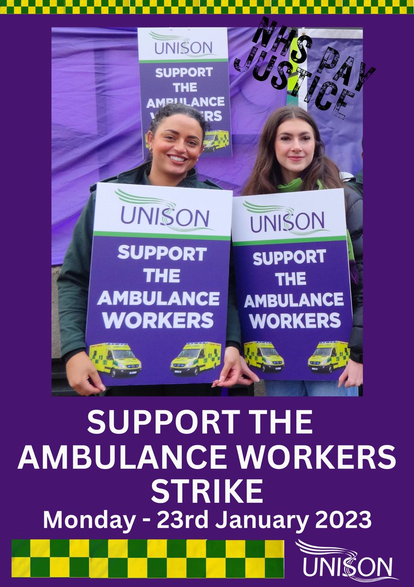 #SupportNHSworkers
#SupportTheNHS
@LASUNISON 
@unisontheunion 
@UNISONAmbulance 
@unisonglr 
💜💚💜👊💚💜💚