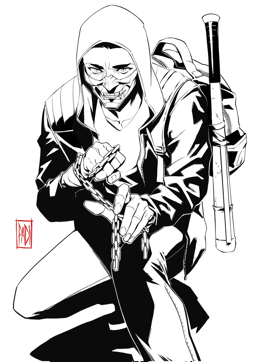 New drawing im working on just finished the line art , I used myself as reference for this, I'll be posting the fully colored version later!
#lineart #digitalart #ComicArt #mangaart