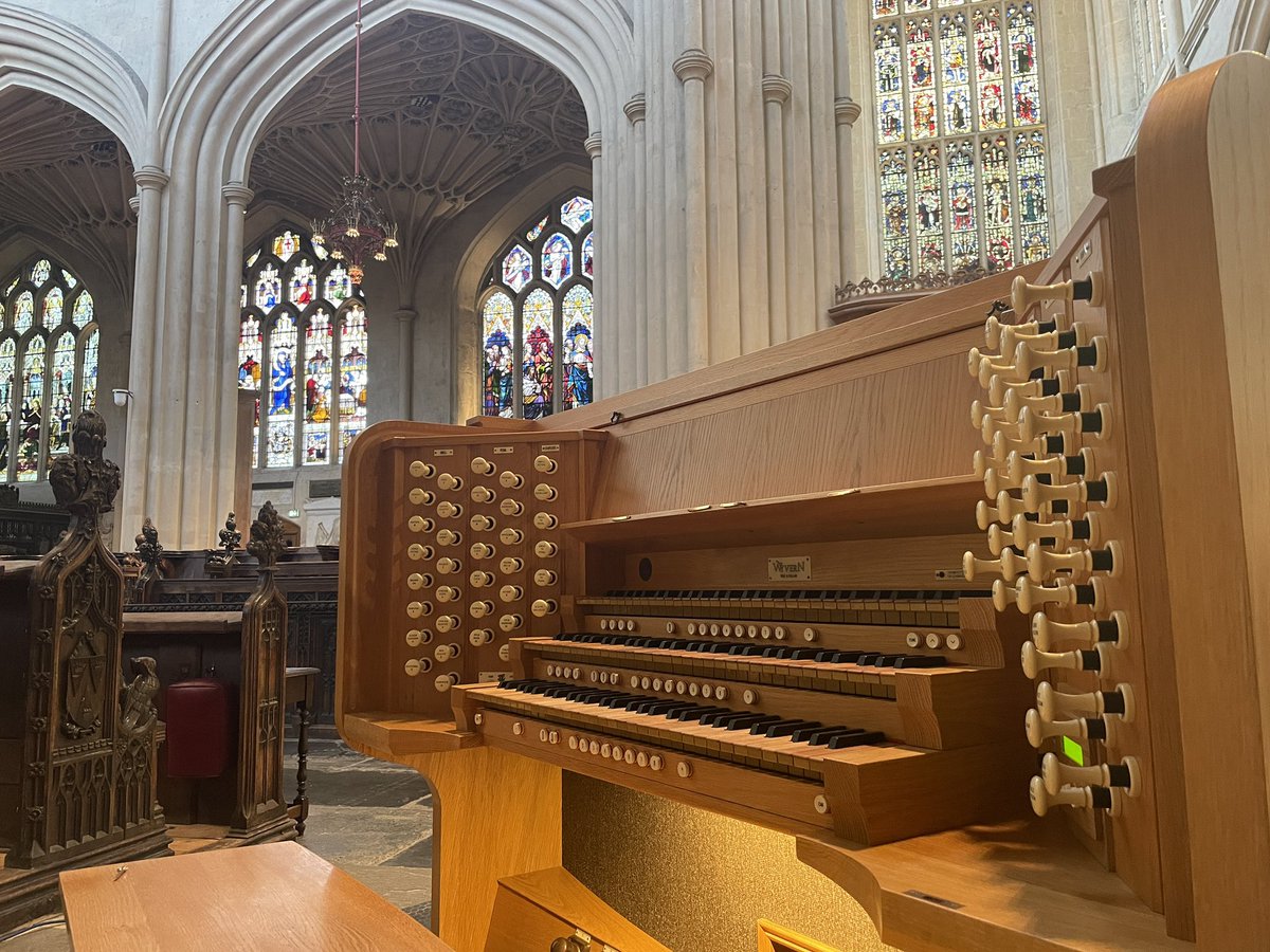 ChurchWyvern's tweet photo. Our C356 WpX organ currently in Bath Abbey. Wyvern was chosen to provide a suitable instrument to cover all the musical needs whilst the pipe organ is out of action.
@BathWells @bbcsomerset @RSCMCentre @RSCMWinchester @WellsCathedral1 @WinCathedral @RCO_Updates @fleetmusicRN https://t.co/HMg7wYPh9G