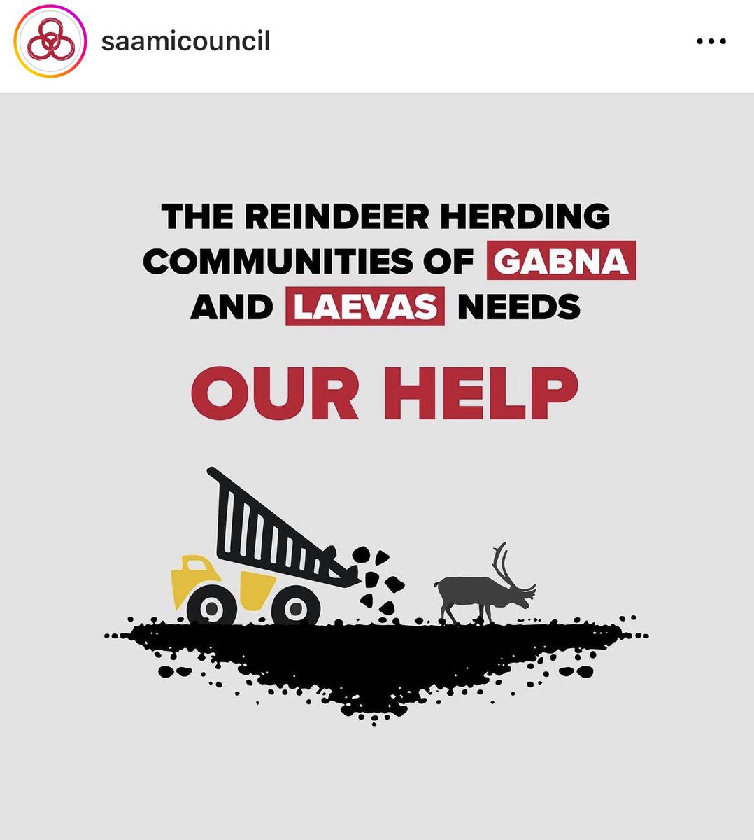 ebbasofia_'s tweet photo. The Swedish state wants to open another mine in the already heavily exploited area of Kiruna, affecting reindeer herding communities of Gabna and Laevas as the mine will divide their traditional land once more. Please read this post by The Saami Council. https://t.co/zWpKnmJKw7 https://t.co/rLHVuVmnMd