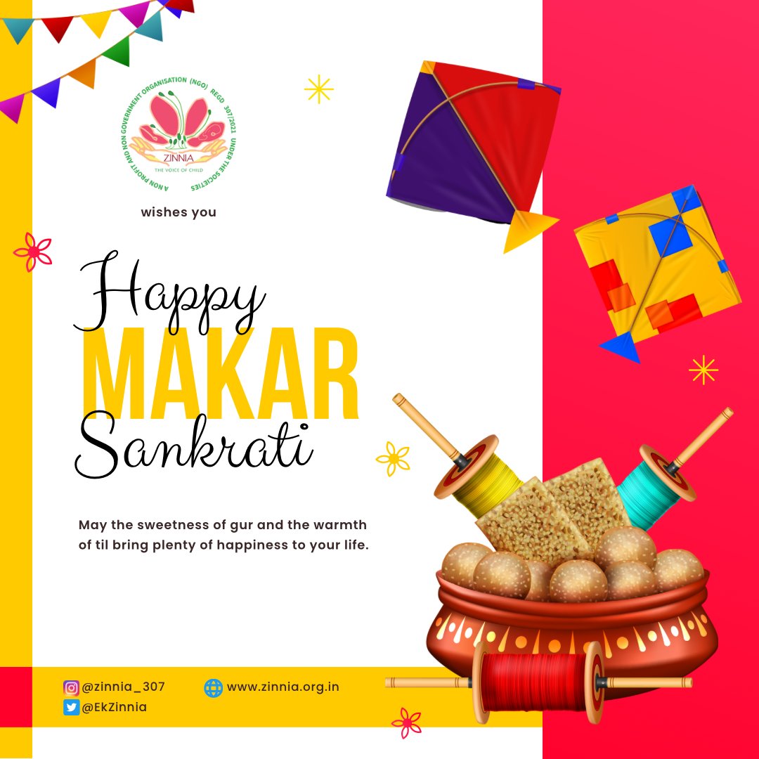 EkZinnia's tweet photo. May this festival fill your life with lots of energy and enthusiasm, and help you get all the happiness and prosperity. Happy Makar Sankranti to all !
#makarsakranti #makarsankrantispecial
#MakaraSankranti https://t.co/wJY8ks2fIr