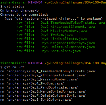 zishaxn's tweet photo. just had the ultimate #gitfail moment: I was trying to unstage some files but mistakenly ran git rm -rf . and all of my files were gone. I couldn't help but laugh at myself. It was a mix of emotions, a "sad comedy" moment. I guess that's just how it goes in the world of coding.🤡 https://t.co/kFgZLhUQ5h