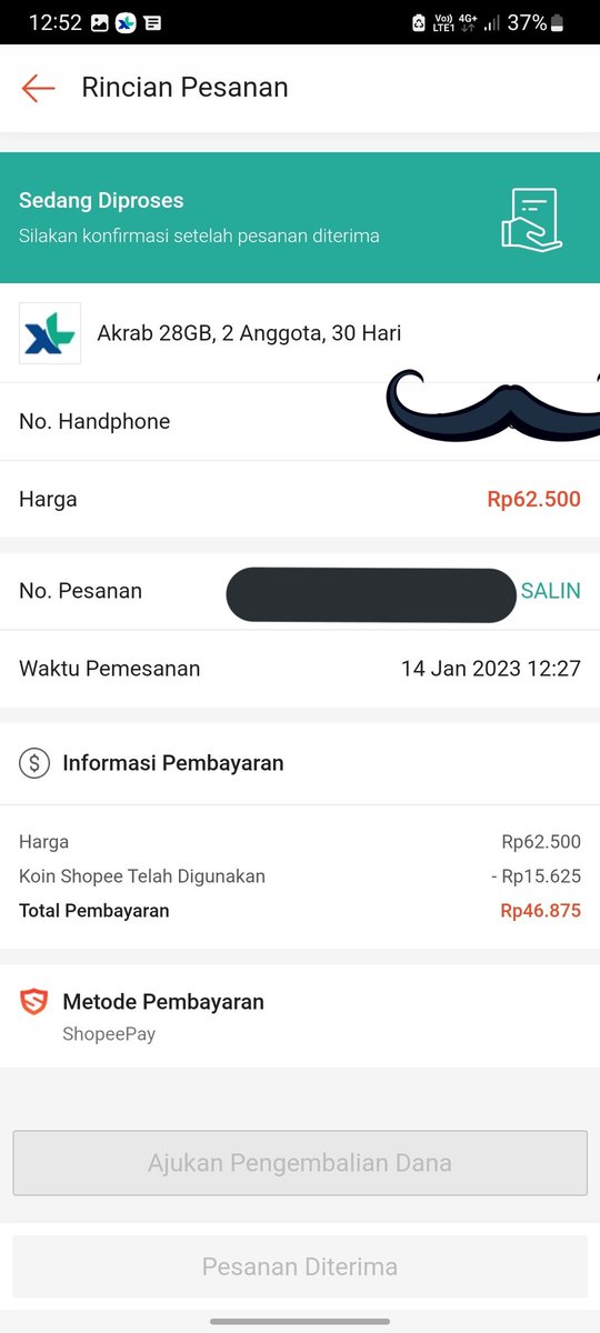 _calonsultan's tweet photo. beli paket akrab di shopee yang 28gb, tapi di my xl yang masuk cuma 14 gb
@XLAxiata_Tbk @ShopeeID https://t.co/eeM25t7QuI