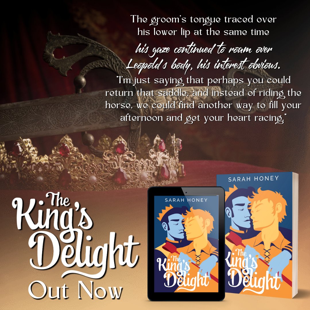 Come join us for a brand new romance from Sarah Honey!!

With fantasy, fun, and a bit of kink, King Leopold & Felix's story is set to be an adventure...

The King's Delight
📘 getbook.at/TheKingsDelight
⭐ OUT NOW & IN KU! ⭐
 
#GayRomanceReviews #GRR #TheKingsDelight #SarahHoney